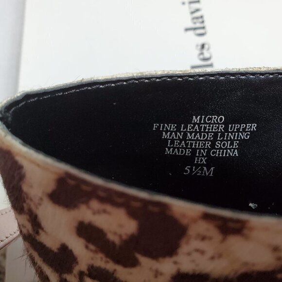 Charles David White Multi Animal Pattern Haircalf Boots/Booties - Picture 10 of 10